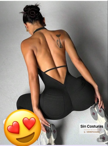 SLAYFORM MONO DEPORTIVA SIN ESPALDA- ENTERIZO NEGRO